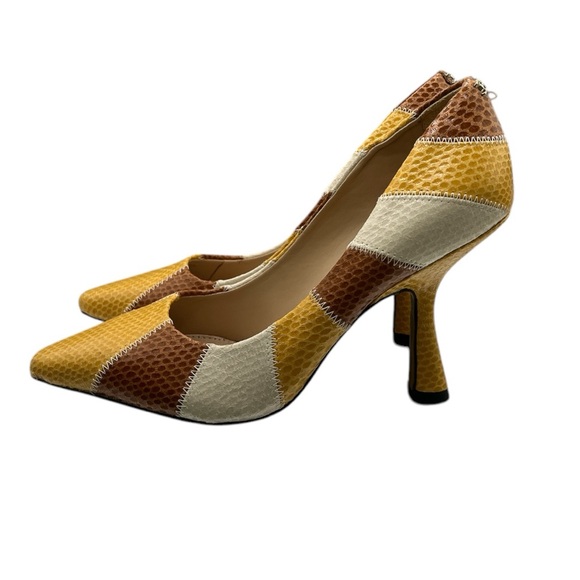 Sam Edelman Patch work design Multicolored Leather Heel Toni Pumps  SZ 5.5 - Picture 1 of 6